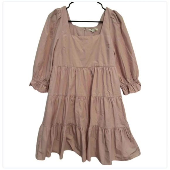 MADEWELL WOMEN'S POPLIN LIZZIE BABYDOLL DRESS - Picture 1 of 5